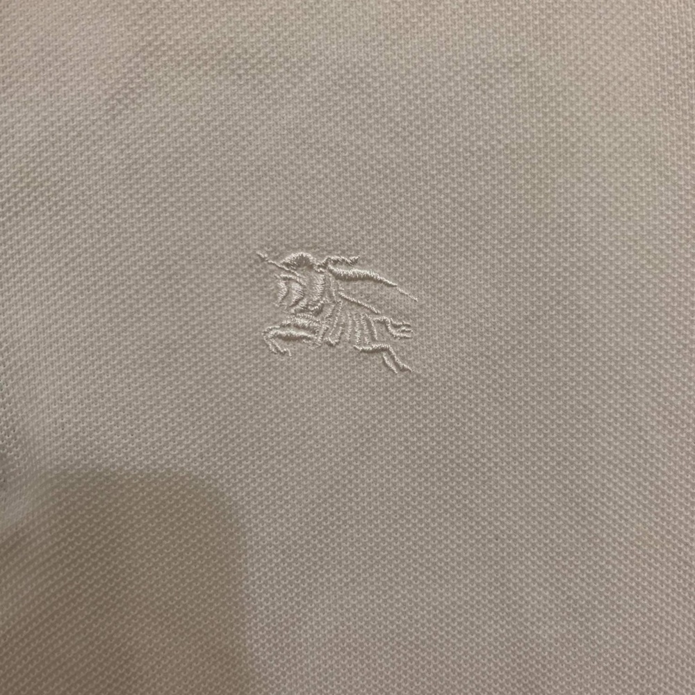 Burberry White Polo with Signature Check Trim - Picture 4 of 9